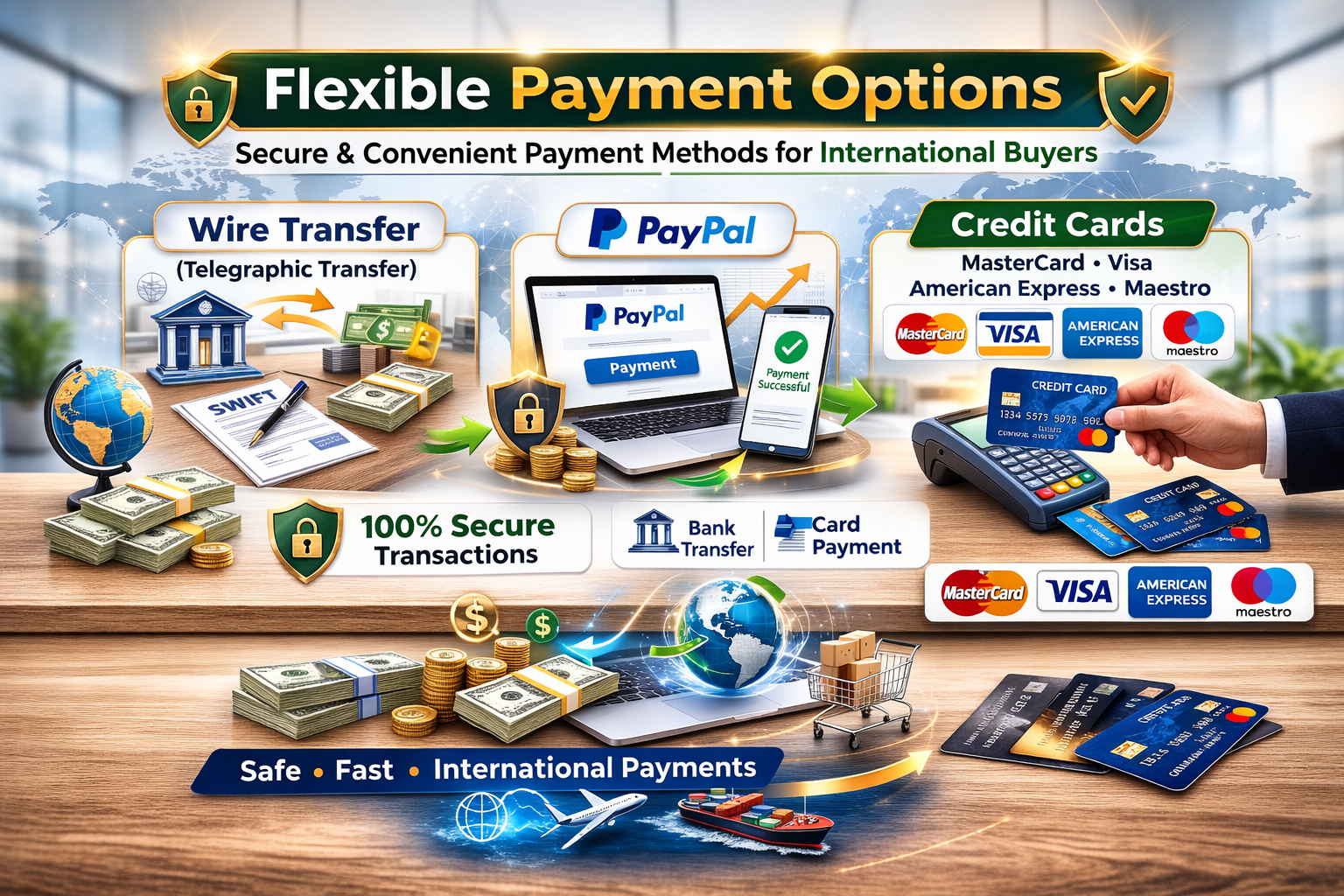 Flexible payment solutions for global transactions